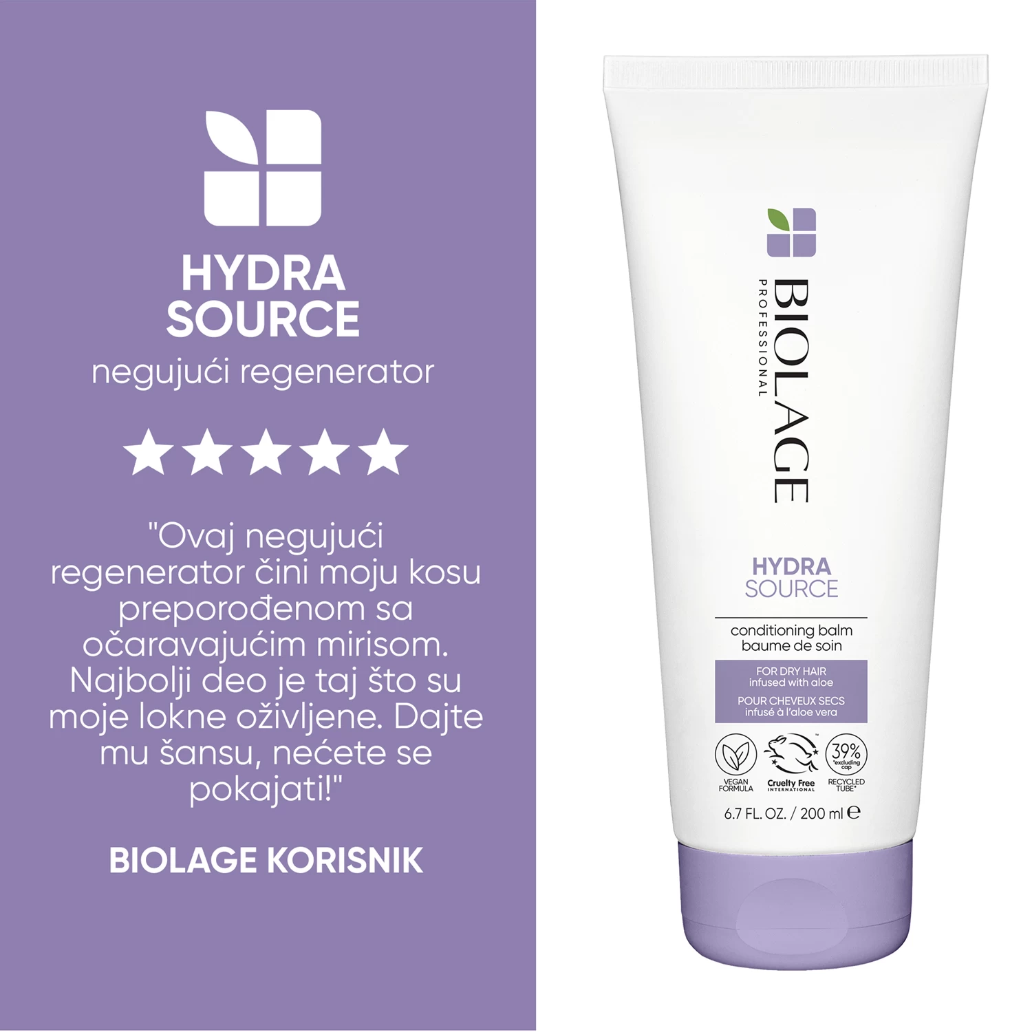 Biolage Hydrasource regenerator 200ml