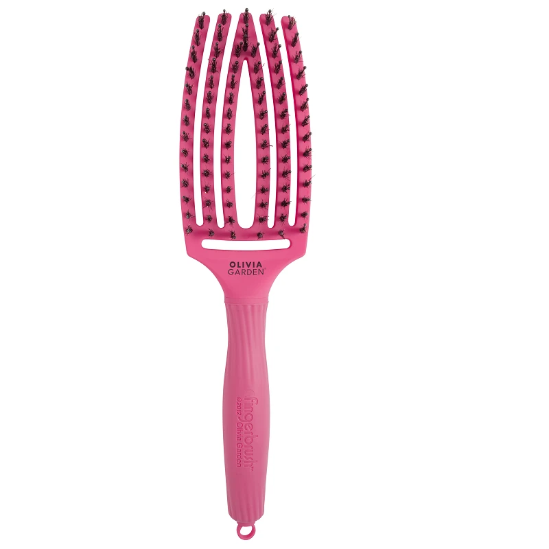 Olivia Garden Fingerbrush Care Iconic Hot Pink M