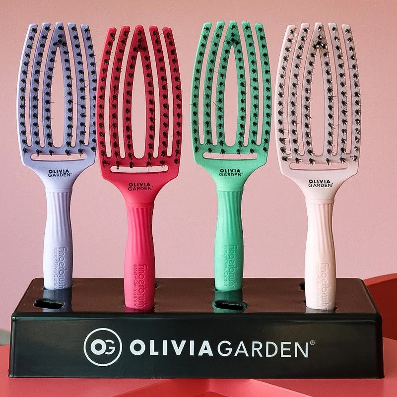 Olivia Garden Fingerbrush Care Iconic Hot Pink M