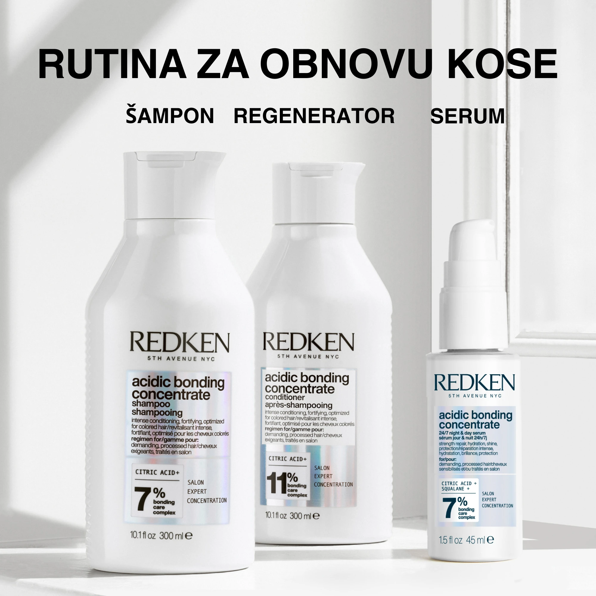 Redken Acidic Bonding Concentrate dnevni i noćni serum 24/7 45ml